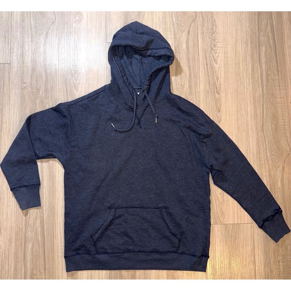 Hollister Mens Heather Navy Blue Fleece Pullover Hoodie Small Long Sleeve